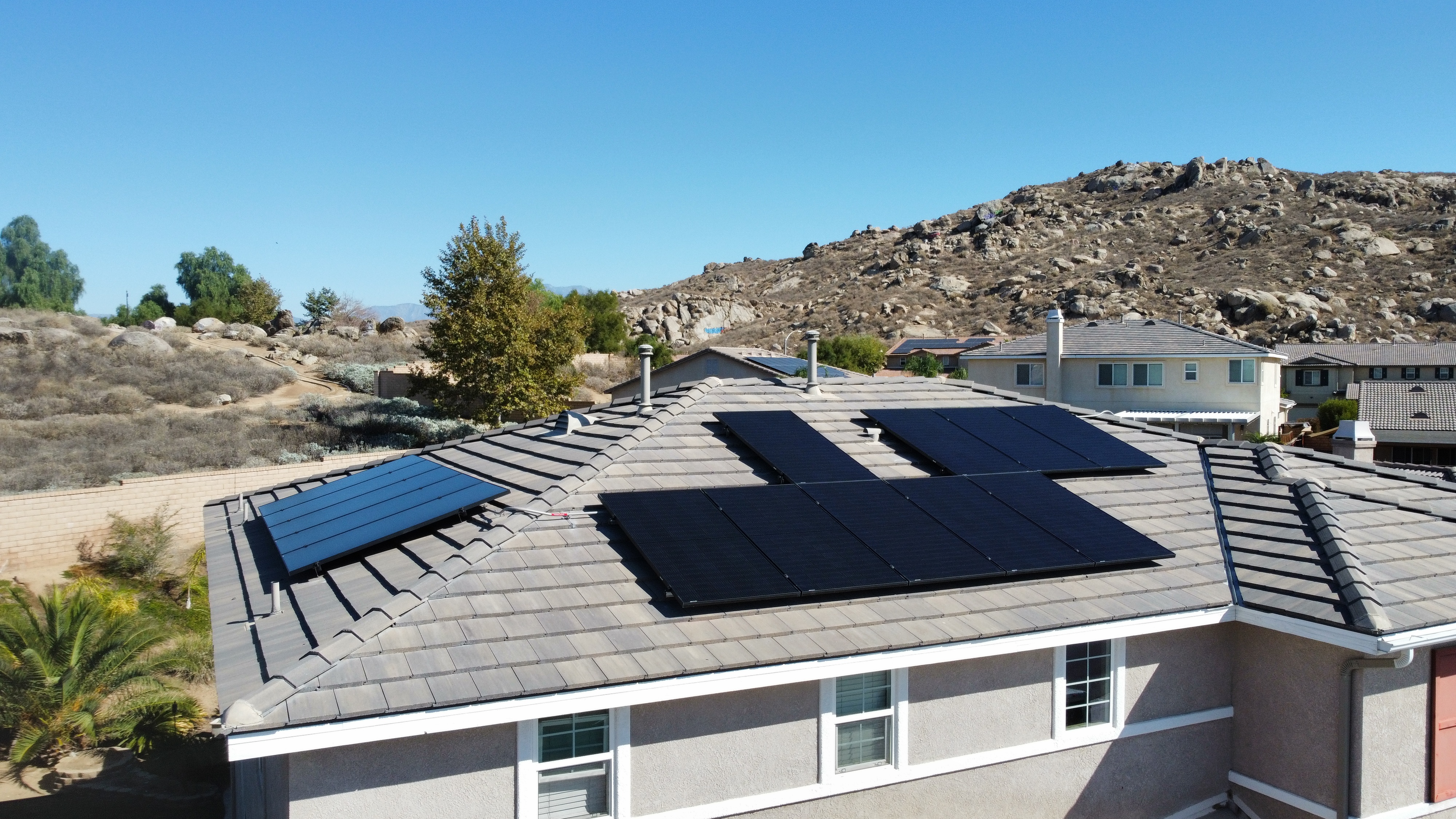 Inland Empire tile roof solar rocky hills