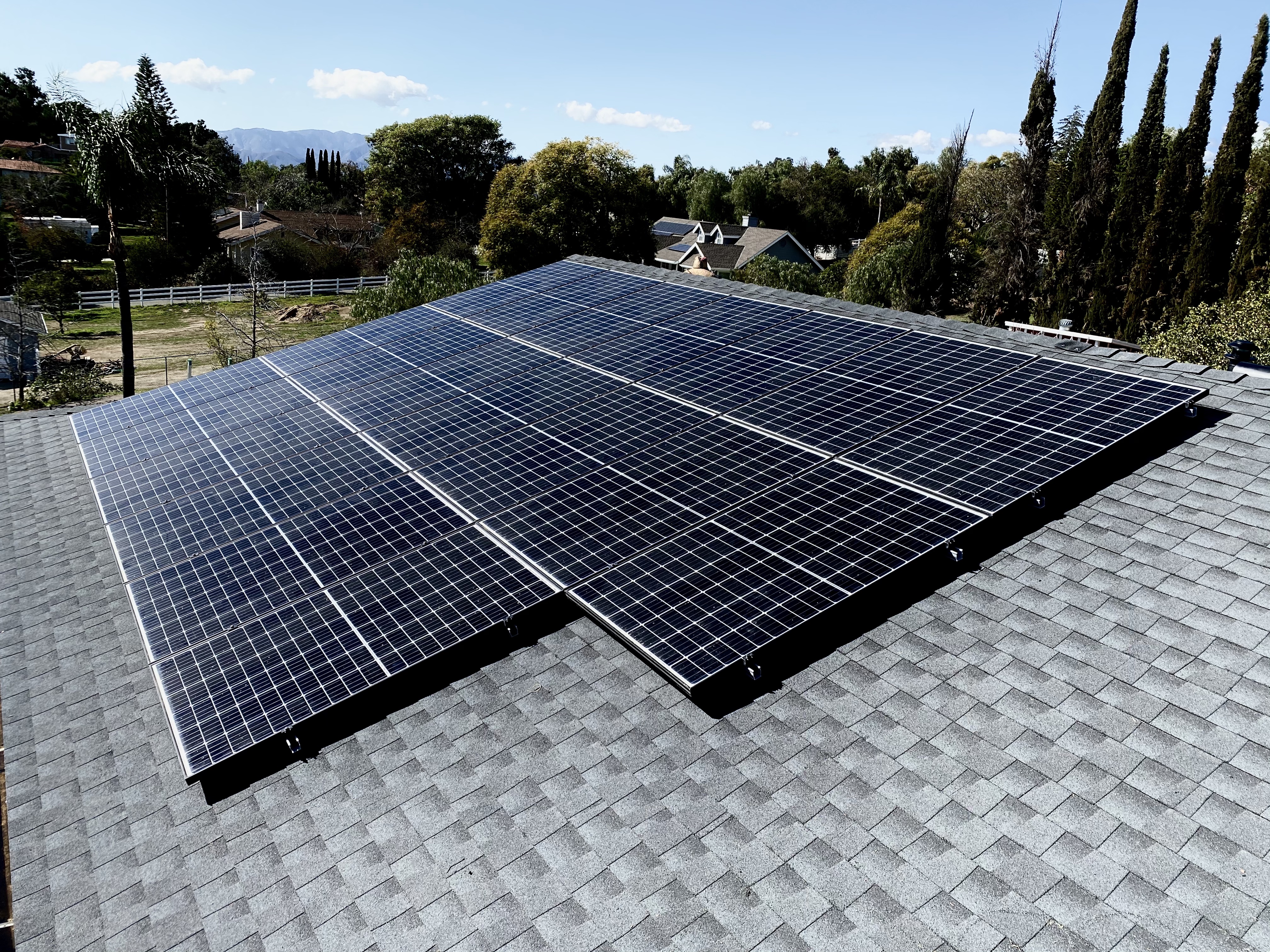 20 panel solar array close-up