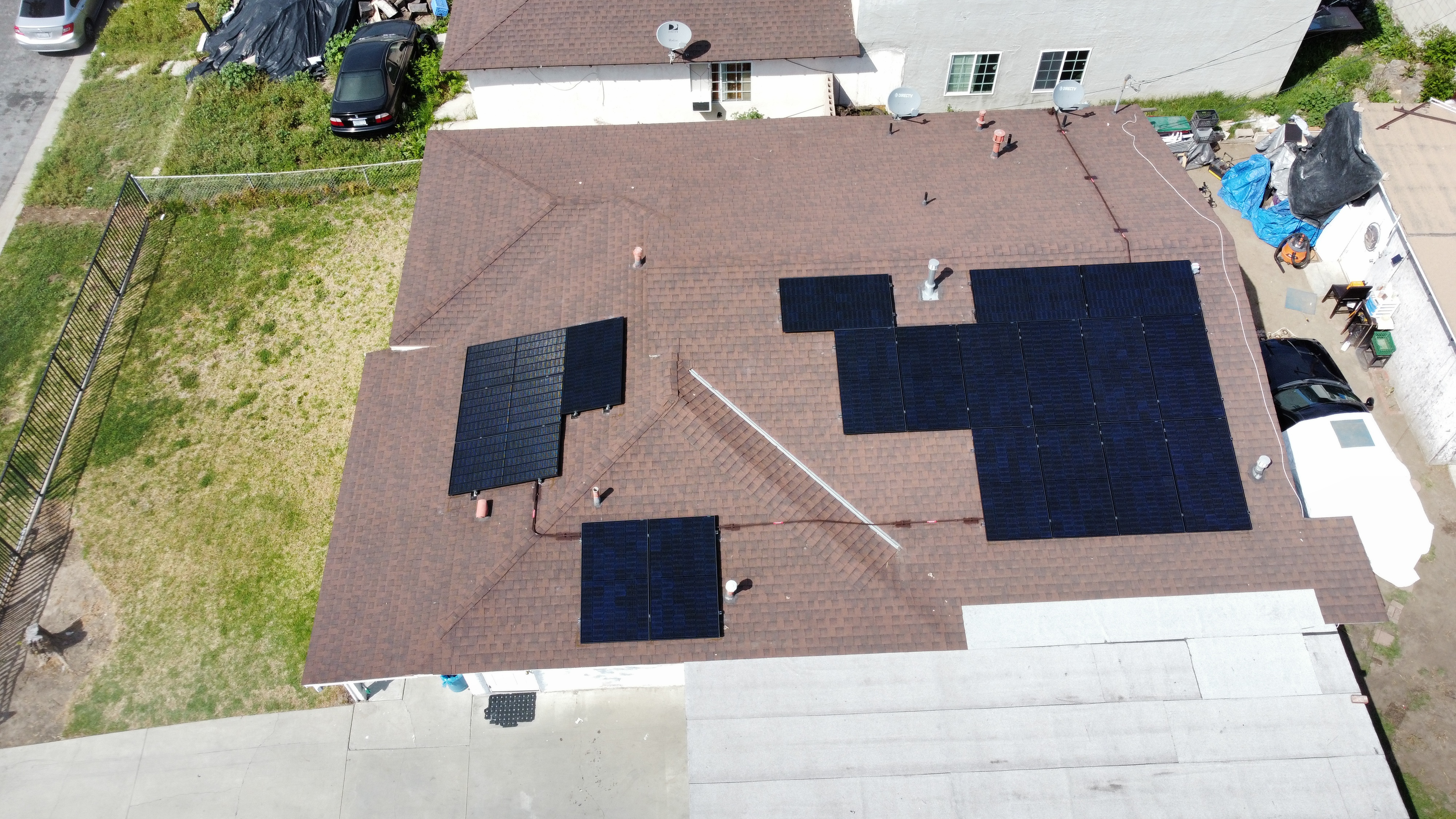 Solar install rooftop view